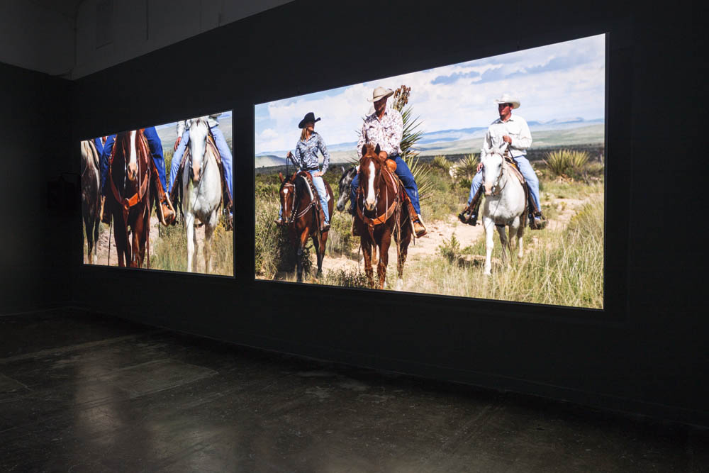 Movie Mountain (Méliès) 2011, Installation view.
Sound Speed Marker, Ballroom Marfa, 2014.
Photo: Frederik Nilsen