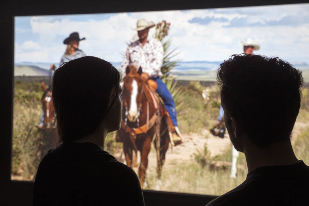 Movie Mountain (Méliès) 2011, Installation view.
Sound Speed Marker, Ballroom Marfa, 2014.
Photo: Frederik Nilsen