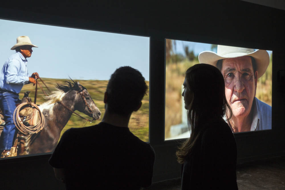 Movie Mountain (Méliès) 2011, Installation view.
Sound Speed Marker, Ballroom Marfa, 2014.
Photo: Frederik Nilsen