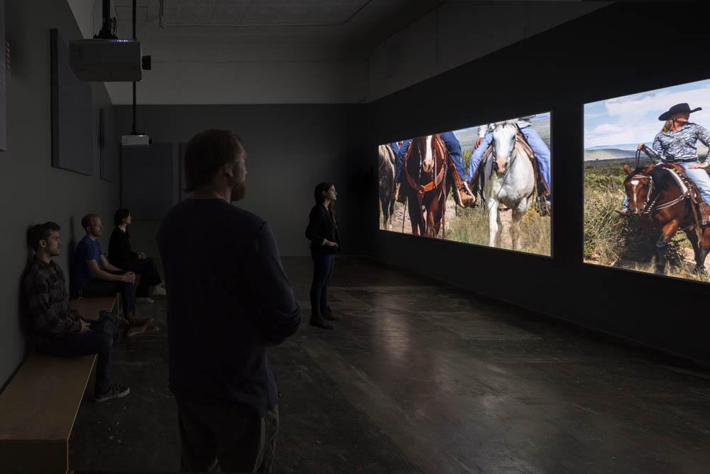 Movie Mountain (Méliès) 2011, Installation view.
Sound Speed Marker, Ballroom Marfa, 2014.
Photo: Frederik Nilsen