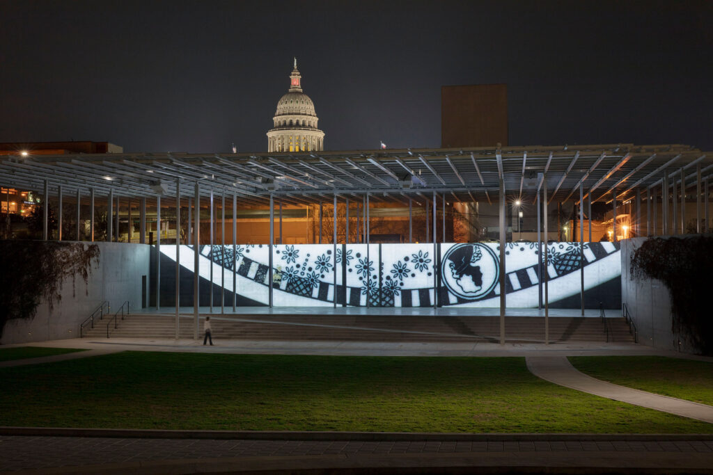 Hubbard / Birchler Past Deposits from a Future Yet to Come, 2024
Installation view, Moody Amphitheater at Waterloo Park, Austin, TX
Photo: Kevin Todora